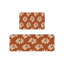 Ensemble de 2 tapis de cuisine à motif marguerite orange brûlé et beige pour la cuisine et le salon