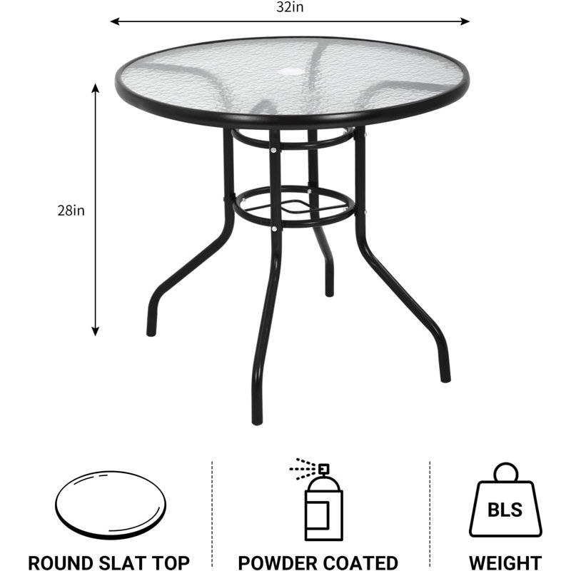 Table d'extérieur Pennrock 32 L x 32 W