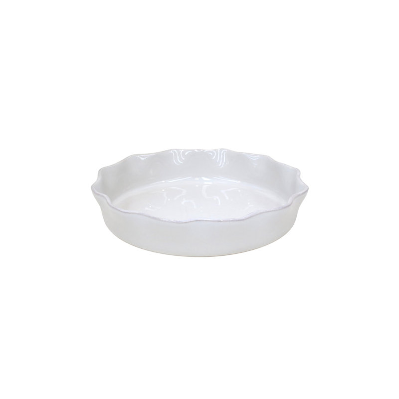 Assiette à tarte, Blanc / Blanc