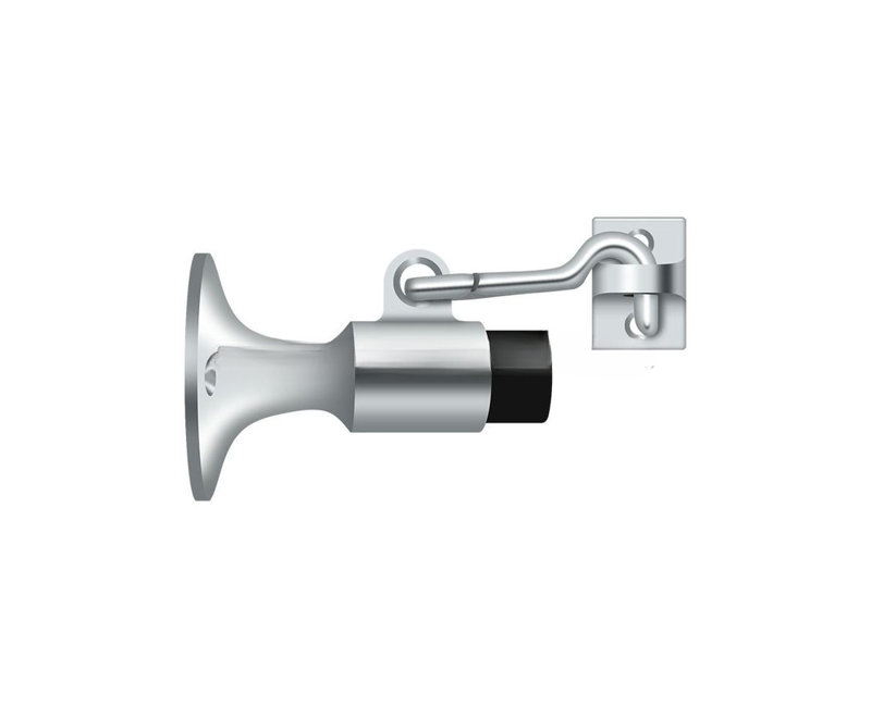 Deltana SAHW325U26 Wall Mount Bumper with Holder; Bright Chrome Finish, Polished Chrome