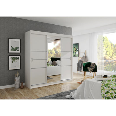 Favazza 3 Door Solid + Manufactured Wood Wardrobe