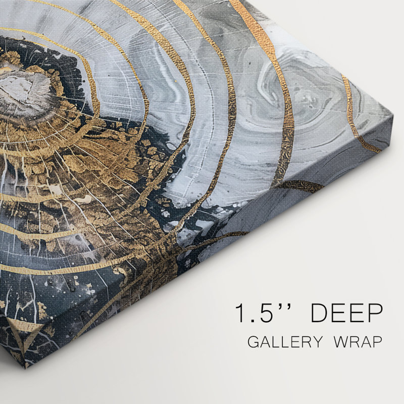 Série ABSTRACT CCLXVII - Toile tendue avec châssis Premium - Prêt à être accroché, H 18 po x l 12 po
