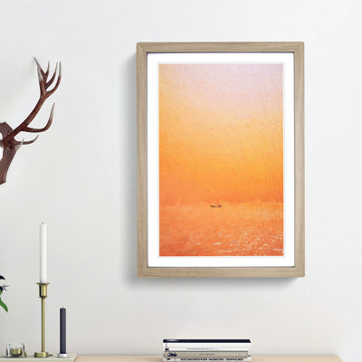 Alone On A Boat In Nigeria - Single Picture Frame Painting