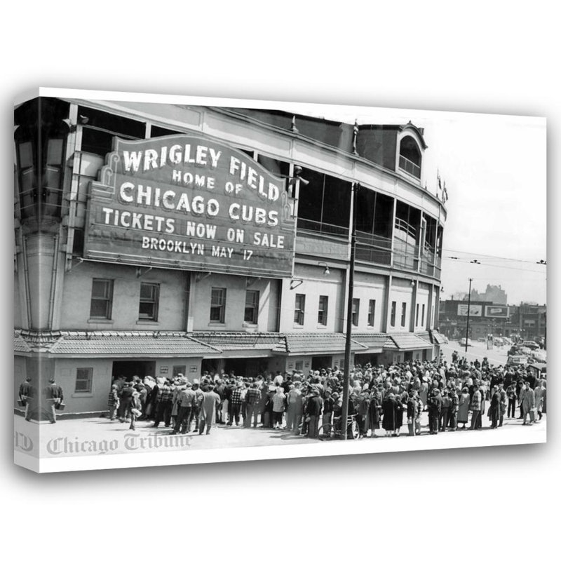Wrigley Field - rétro, H 28 po x l 37 po