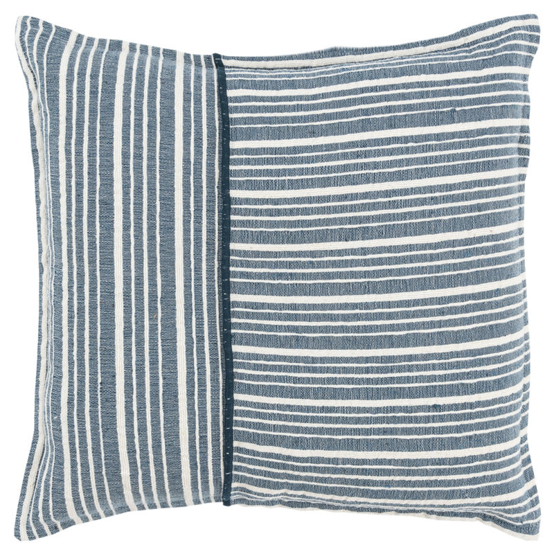 Coussin décoratif 100% coton Berthe (rembourrage en polyester), Bleu sarcelle