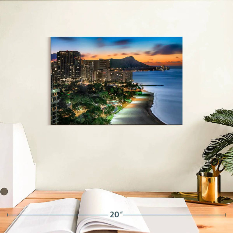 Gillard Waikiki Coast Sundown, H 8 po x l 12 po