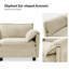 Esteban 274cm W Modern 4 Seater Corner Sofa with Elephant Ear-Shaped Armrests -1202737171