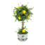 Artificial Lemon Topiary in Decorative Pedestal Vase