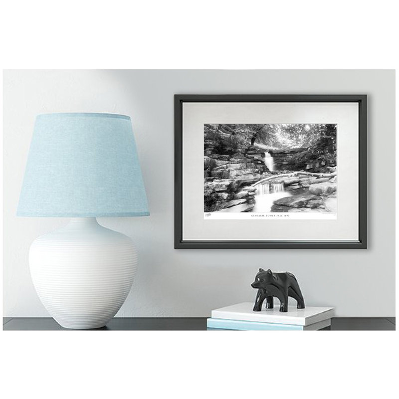 Clydach, Lower Fall 1893 - Single Picture Frame Print, 28cm H x 36cm W x 2.3cm D