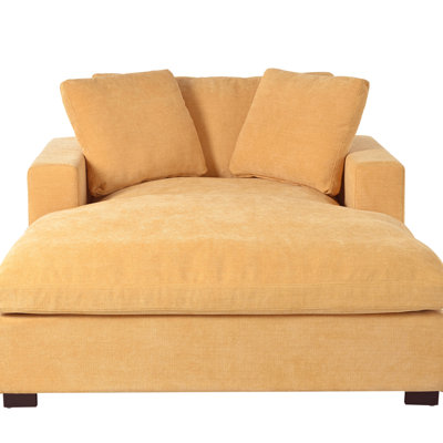 Chaise longue surdimensionnée de 53,5 po x 70,9 po - structure douce, pieds en bois massif, élégance classique, temps de détente de 53,5 po x 70,9 po, tissu de salon, design, confortable et reposant