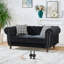 Canapé Chesterfield capitonné avec accoudoirs arrondis et clous décoratifs, canapé capitonné de style moderne du milieu du siècle, canapé deux places-1223729123-1223729125