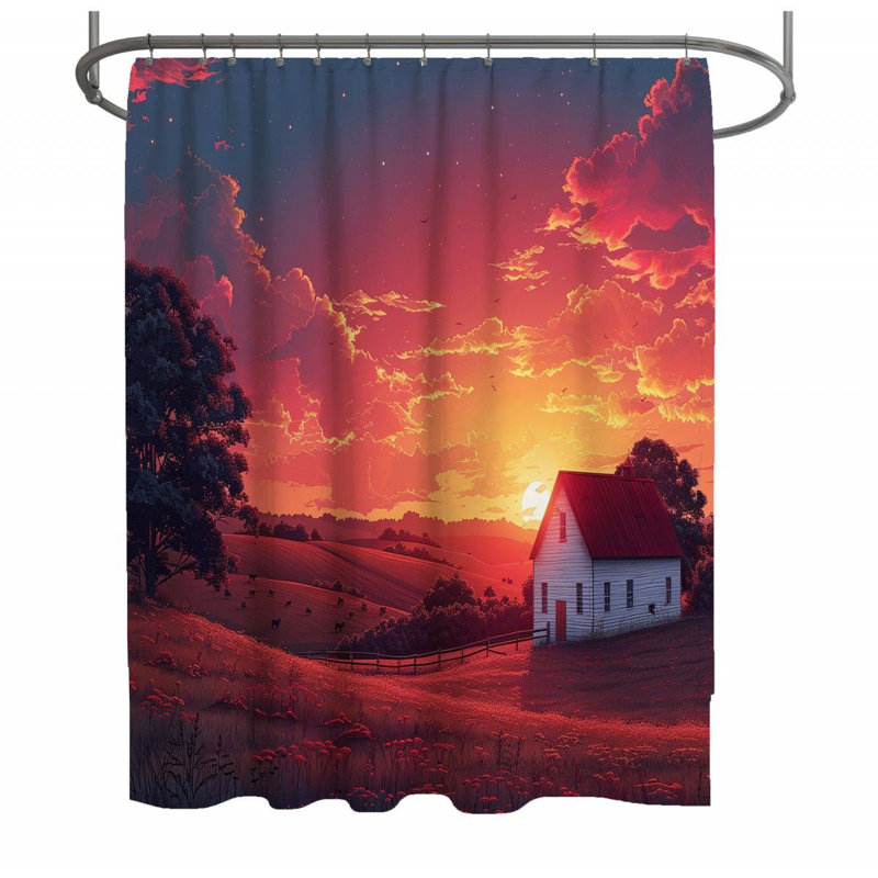 Rideau de douche Willasia, H 73 po x l 70 po