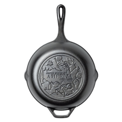 Chef Collection 10 Inch Seasoned Cast Iron Skillet with 250th Anniversary Logo