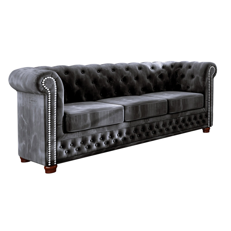  3 seater Chesterfield Sofa, Black