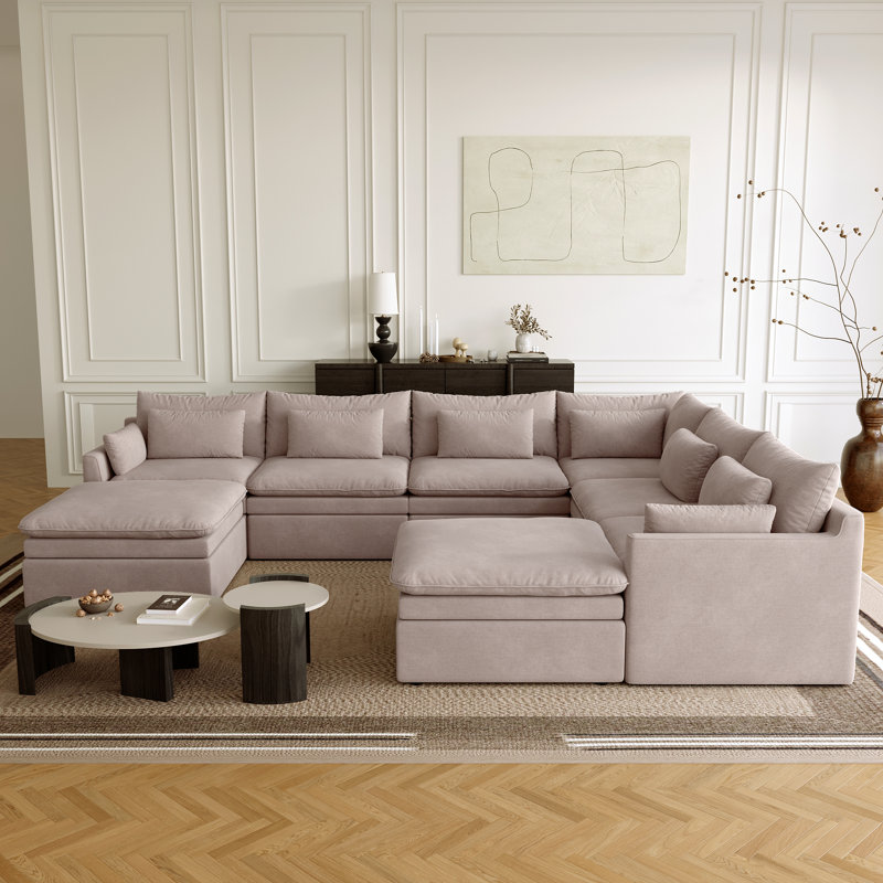 Canapé modulaire réversible Laron Rutherford, Polyester kaki