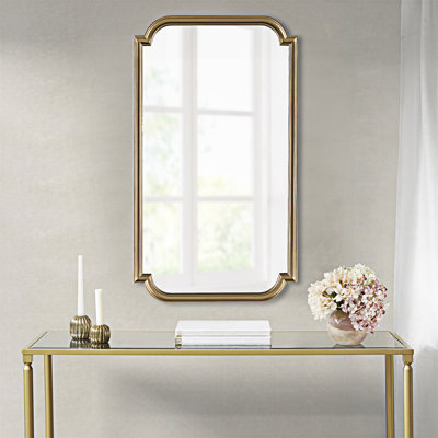 Scalloped Wood Wall Mirror