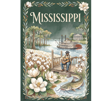 Mississippi State Pride Garden Flag 12x18