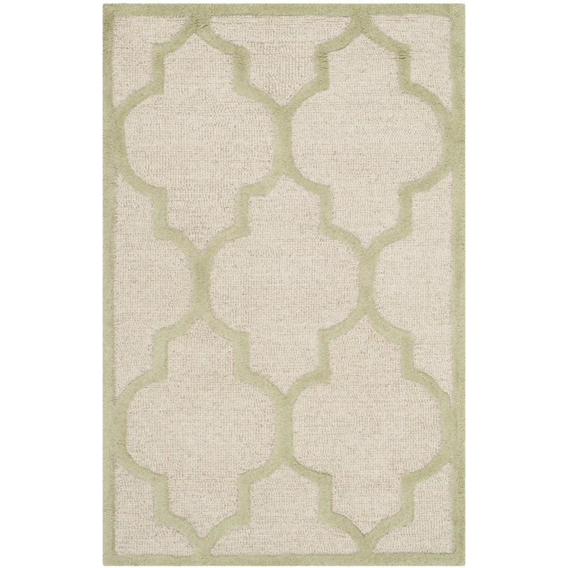 Sanyla Hand Tufted Wool Geometric Rug, Rectangle 2'6" x 4'