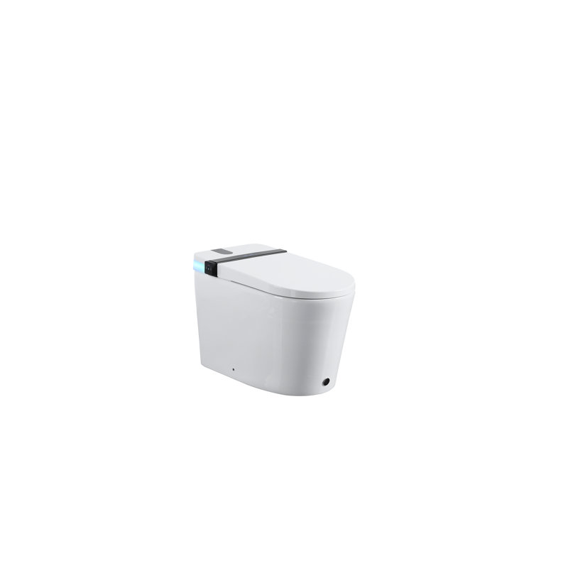 Smart Toilet With Auto Open/Close Function, Multiple Wash Modes, Foot Sensor And Led Display - White Modern Ceramic Bathroom Toilet, 26.74 In Depth, 15.82 Width, 18.24 Height, 86.92 Lb Weight Cover,