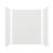 Expressions Solid Surface 60" W x 32" D x 72" H 3-Piece Trimmable Shower Wall Panel Kit, Grey-1872923665