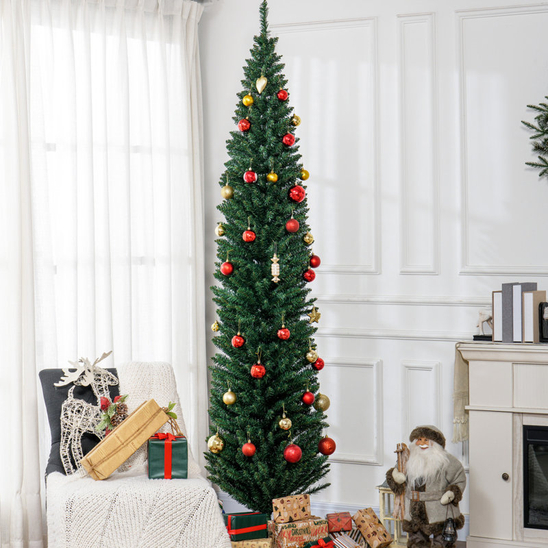 Arbre de Noël artificiel 8 pi Homcom, Argent argent, H 8 pi