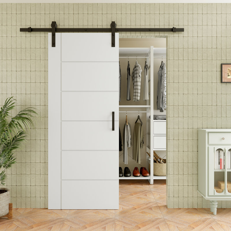 Porte de grange coulissante en bois 80 pi avec 80 po, 32 po x 80 po