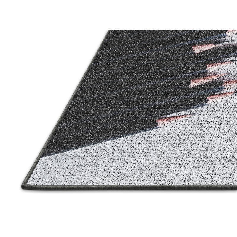 Tapis gris Design, Rectangle 5 pi x 7 pi