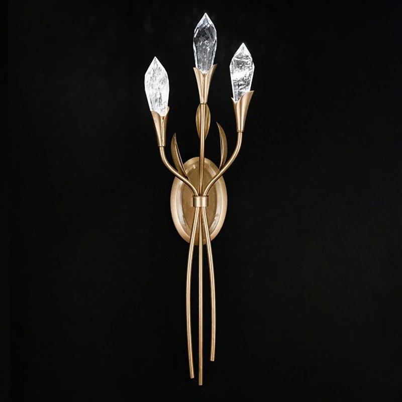 Secret Garden LED Armed Sconce, French Gold