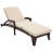 Patio Reclining Chaise Lounger with Removable Cushions for Backyard/Poolside-1032773026