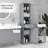 Versatile Narrow Bathroom Storage Cabinet With Multiple Compartments