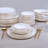 24 Piece Porcelain China Dinnerware Set - Service for 6