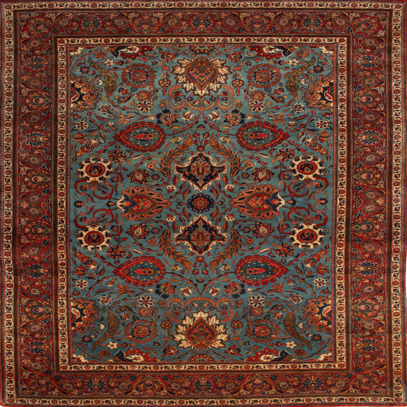 Sameeha Floral Indoor Rug, Square 6'
