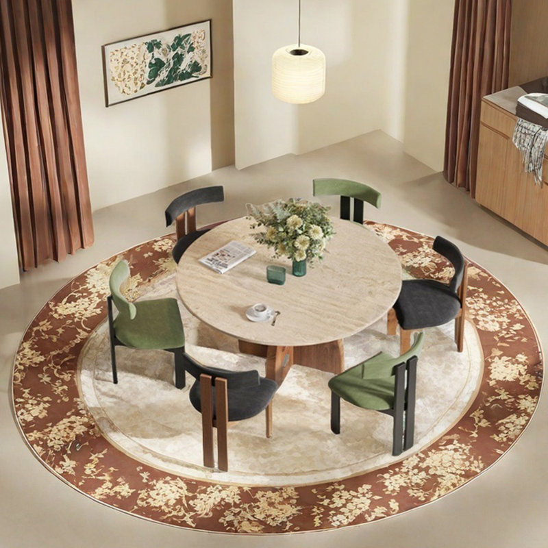 Ensemble de table de salle à manger en pierre frittée perforée, H 29,53 po x L 51,18 po x l 51,18 po
