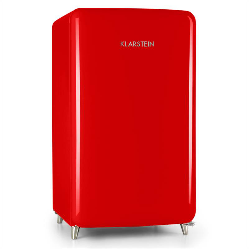 Klarstein PopArt 136m³ L Freestanding Mini Fridge, Red
