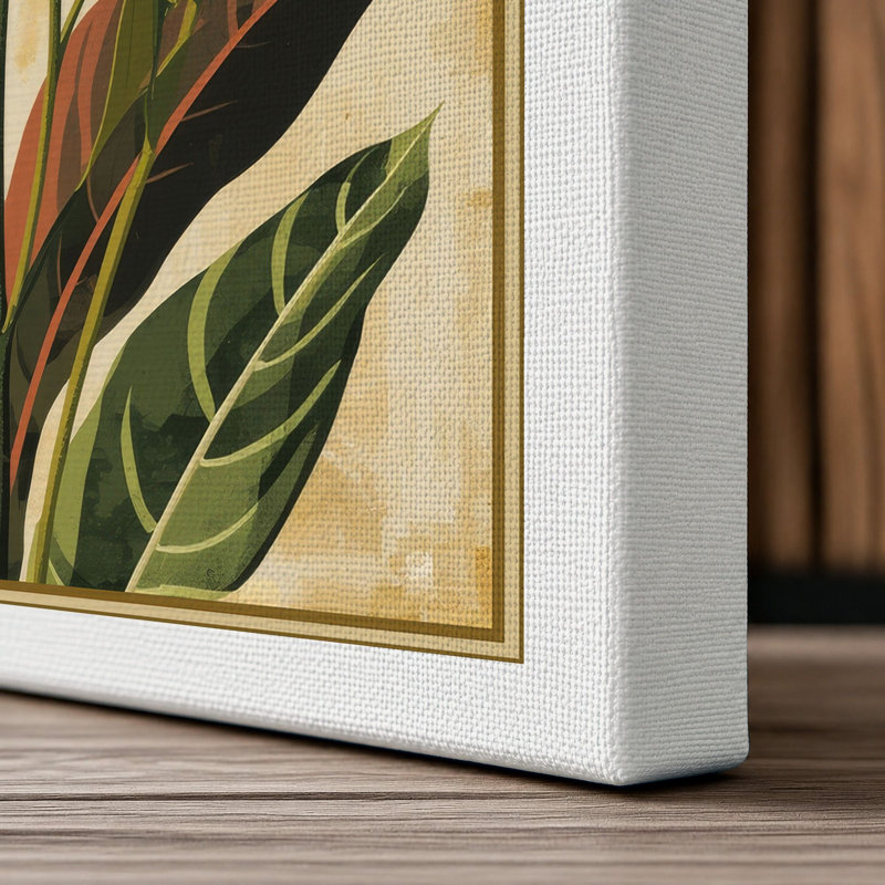 Protea Study Botanical - Wrapped Canvas, 18x12 - 45.7 x 30.5 cm, White Border