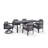 Mesa 7-Piece Aluminum Patio Dining Set with Swivel Chairs