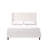 Upholstered Queen Bed, 54" Headboard Height, Cream White, Metal Base, No Box Spring, Effortless Assembly Guide Elegant Bed With Headboard, White Chenille Fabric, Frame, Spring Requirement, Easy