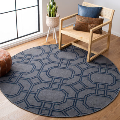 Rodgers Hand Woven Flat Weave Wool Geometric Rug