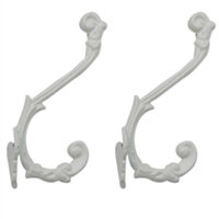 Maskell Iron Over-the-Door Wall Hook, White