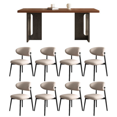 Rectangular granite dining table for household use