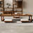 Brown Solid Wood Rectangular Coffee Table-109000294