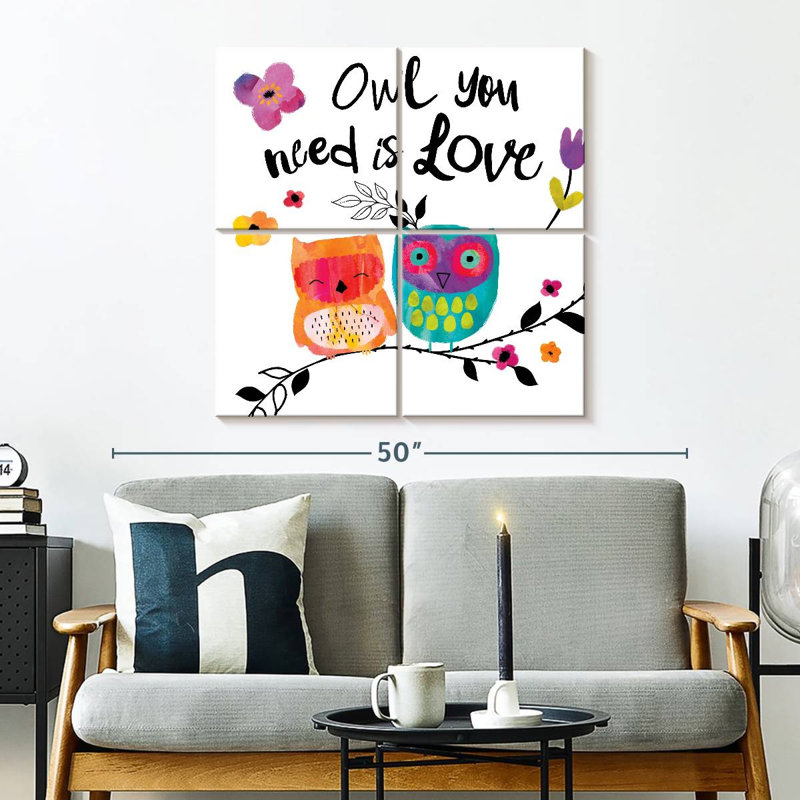 Tergel Owl You Need Is Love, H 32 po x l 32 po