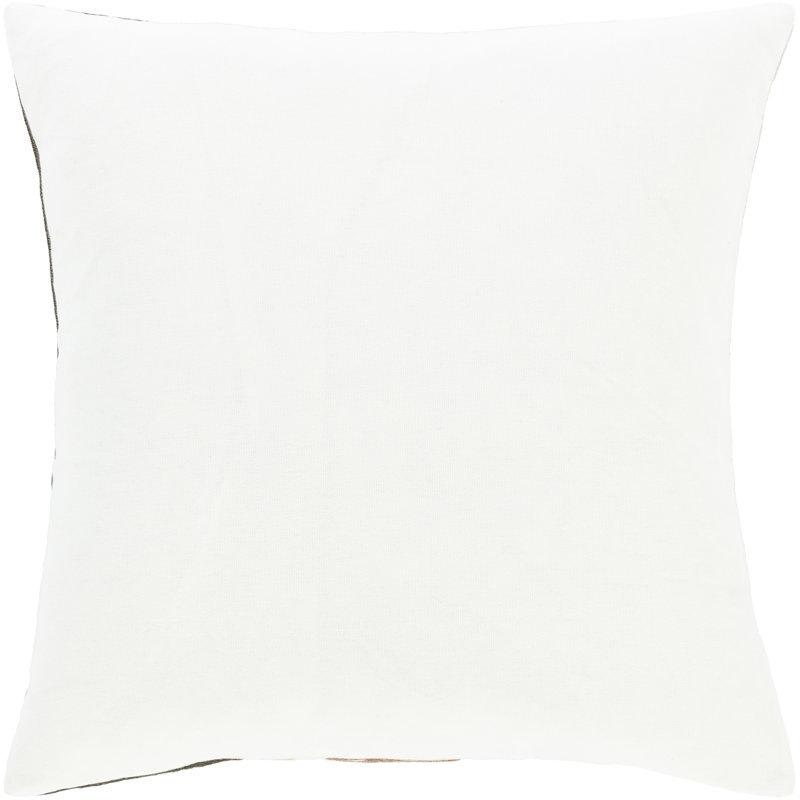 Lexi Square Pillow Cover & Insert, 20" x 20", Polyester/Polyfill, Tan/Camel