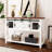 Entryway Table with Sliding Barn Doors