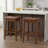 29" Bar Height Bar Stools Set of 2, Backless Saddle Bar Stools with Faux Leather Seat-1067177638
