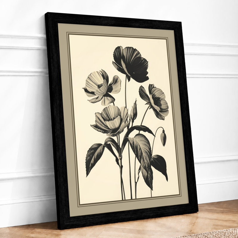 Specimen Study Botanical - Framed Print, A1 - 84.1 x 59.4 cm, Black