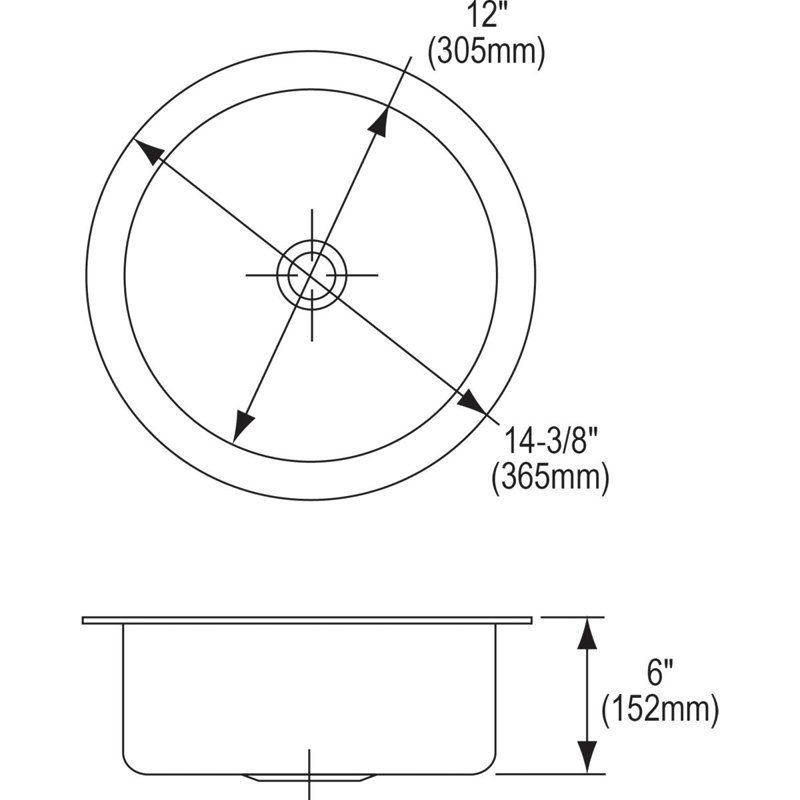 Lustertone 14.375" L x 14.375" W Undermount Kitchen Sink Kit