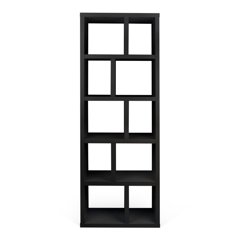 Bibliothèque cubes Stetson, (5 tablettes) H 78 po x l 28 po x P 13 po, Noir pur