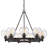 Saltash 9 - Light Steel Dimmable Round Chandelier