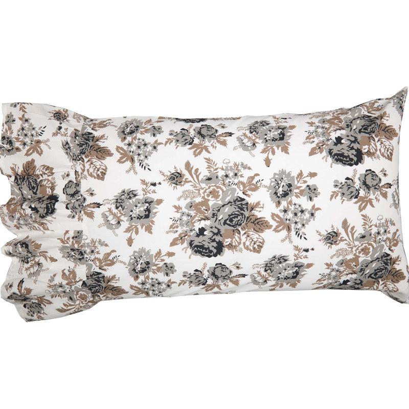Taie d'oreiller 100% coton Annie, Taie d'oreiller de 21 po x 26 po, Brun